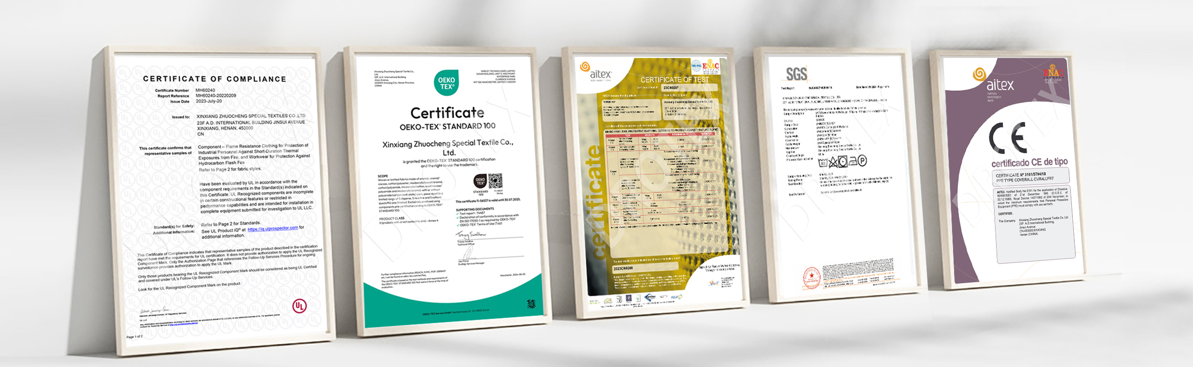 Aramid Fabric Certificate