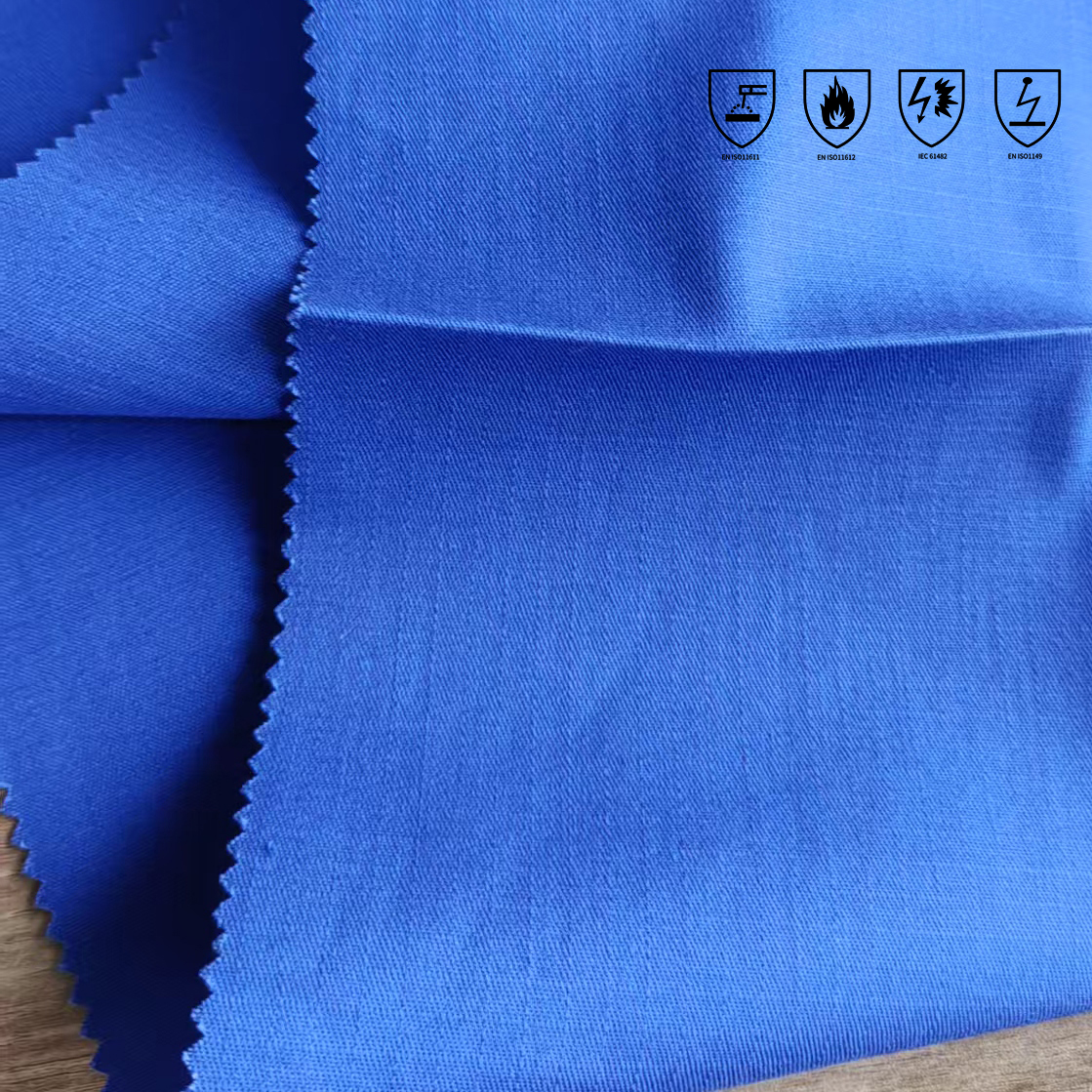 Cotton Lyocell Flame Retardant Antistatic Ripstop Fabric