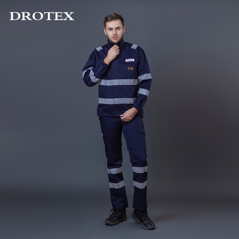 Custom Reflector Two Piece Suits Workwear FR Shirt And Pants | DROTEX