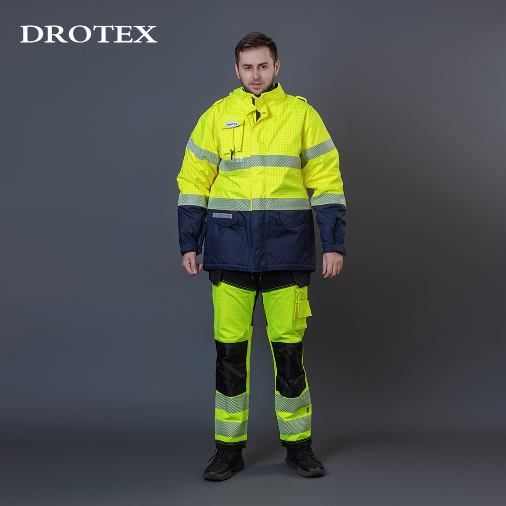 Men Work Jacket Work Pants Hivis Water Proof Flame Resistant Safety ...