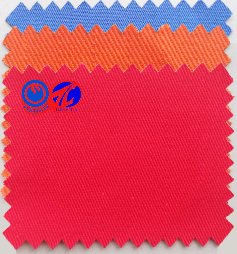 260gsm Cotton PYROVATEX Treatment Flame Retardant Fabric