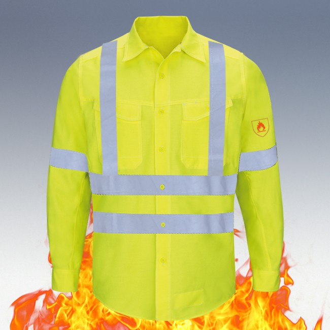 Hivis Flame Resistant Reflective Work Shirt