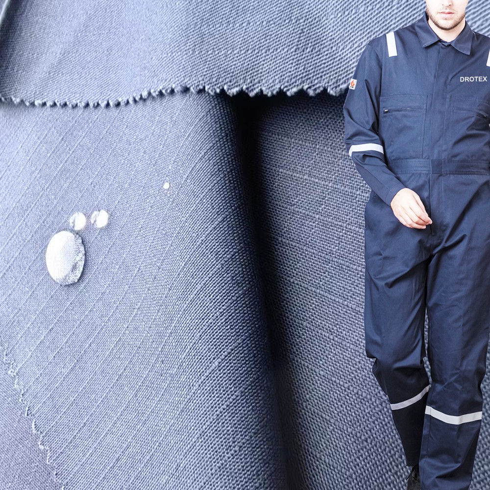 Cotton Lyocell Nylon Oil Water Repellent Fire Retardant Ripstop Fabric