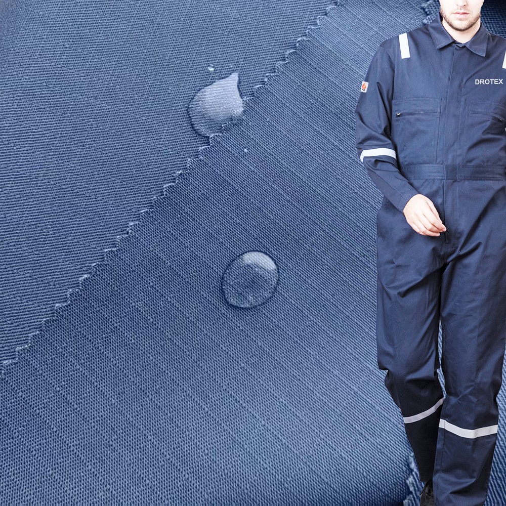 Cotton Lyocell Nylon Oil Water Repellent Fire Retardant Ripstop Fabric